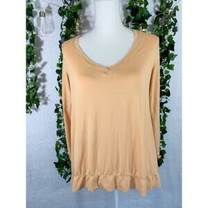 Nurture Viscose Long Sleeve Light Orange top Women's size small
